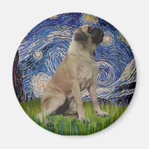 Aimant Nuit étoilée - Bull Mastiff #1