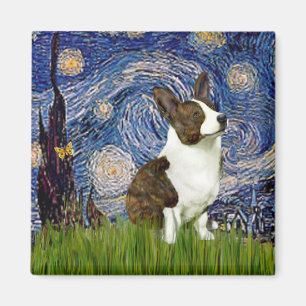 Aimant Nuit étoilée - Cardigan Welsh Corgi