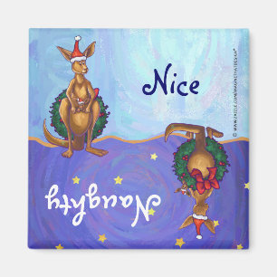 Aimant Nuit étoilée de Noël Kangaroo