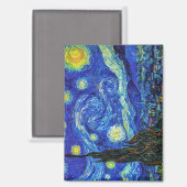 Aimant Nuit étoilée par Van Gogh, (Recto/Verso)