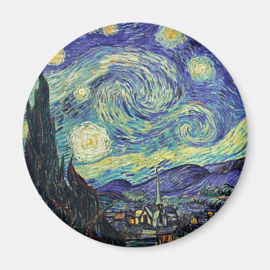 Aimant Nuit étoilée par van Gogh (Devant)