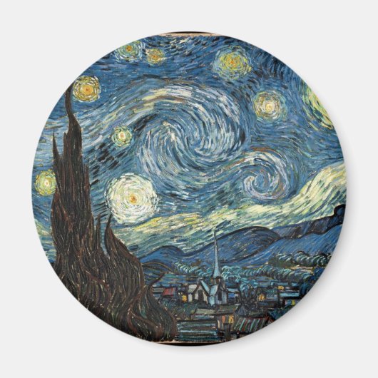 Aimant Nuit étoilée par Vincent Van Gogh (Devant)