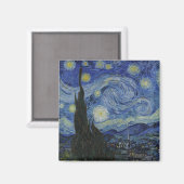 Aimant Nuit étoilée, peinture à l'huile, Vincent Van Gogh (Recto/Verso)