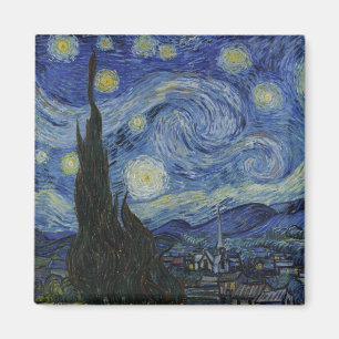 Aimant Nuit étoilée, peinture à l'huile, Vincent Van Gogh