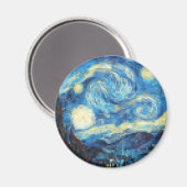 Aimant Nuit étoilée Pixellée par Van Gogh (Recto/Verso)