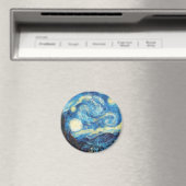 Aimant Nuit étoilée Pixellée par Van Gogh (In Situ (Lave-vaisselle))