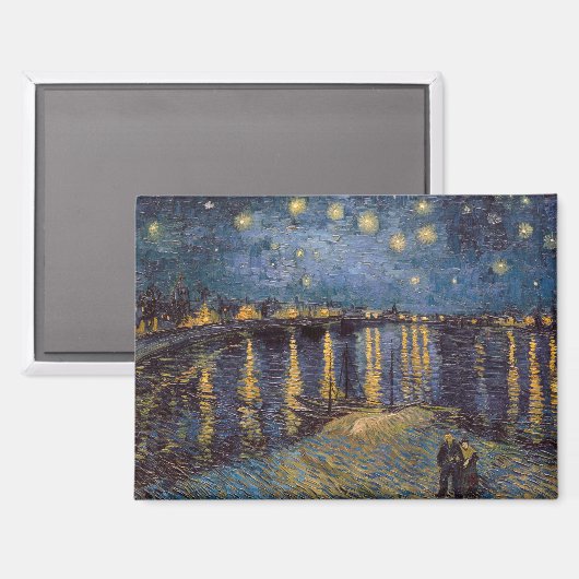 Aimant Nuit étoilée sur le Rhône par Vincent Van Gogh (Recto/Verso)