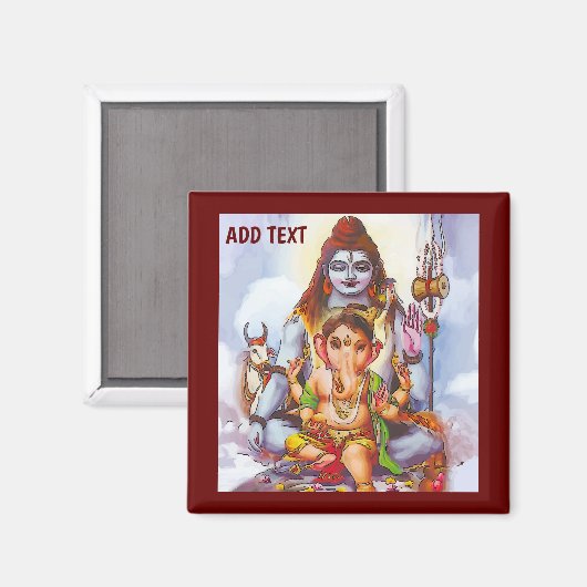 Aimant Nuit hindoue, Shiva (Recto/Verso)