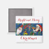 AIMANT NUIT NOËL / PÈRE NOËL, JOUETS, RIBBON ROUGE ET NEI (Recto/Verso)