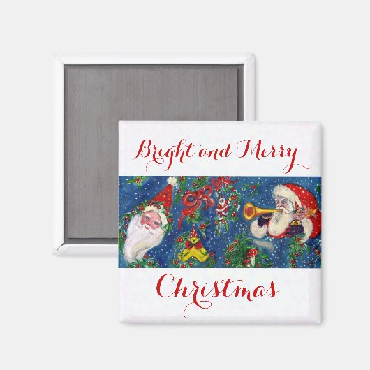 AIMANT NUIT NOËL / PÈRE NOËL, JOUETS, RIBBON ROUGE ET NEI (Recto/Verso)