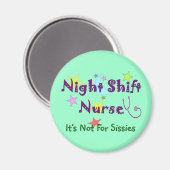 Aimant Nuit Shift Nurse PAS POUR SOISSIES (Recto/Verso)