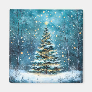 Aimant Nuit silencieuse Arbre de Noël lumineux Forêt bril