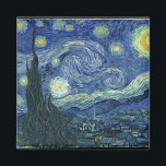 Aimant Nuit Van Gogh Starry<br><div class="desc">À propos de The Starry Night\ est un tableau de l'artiste post-impressionniste néerlandais Vincent van Gogh. Le tableau dépeint la vue à l'extérieur de la fenêtre de son sanitarium la nuit, bien qu'il ait été peint de mémoire pendant la journée. Depuis 1941, il est dans la collection permanente du Museum...</div>
