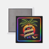 Aimant Nuits néon de Miami Diamant opulence Luxe (Recto/Verso)