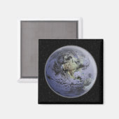 Aimant numériquement image améliorée de la Terre entière (Recto/Verso)