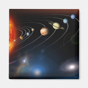 Aimant numériquement image générée de notre système solai