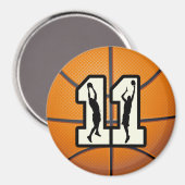 Aimant Numéro 11 Basketball et joueurs (Recto/Verso)