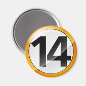 Aimant Numéro 14 or Magent (Recto/Verso)