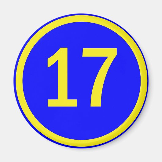 Aimant numéro 17 dans un cercle (Devant)