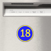 Aimant numéro 18 dans un cercle (In Situ (Lave-vaisselle))