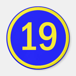 Aimant numéro 19 dans un cercle