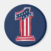 Aimant Numéro 1 Américain (Devant)