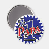 Aimant Numéro 1 Papa (Recto/Verso)