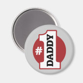 Aimant Numéro 1 papa (Recto/Verso)