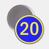 Aimant numéro 20 en cercle (Recto/Verso)