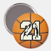 Aimant Numéro 21 Basketball (Recto/Verso)