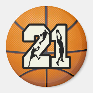 Aimant Numéro 21 Basketball