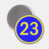 Aimant numéro 23 dans un cercle (Recto/Verso)