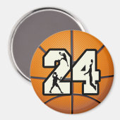 Aimant Numéro 24 Basketball (Recto/Verso)