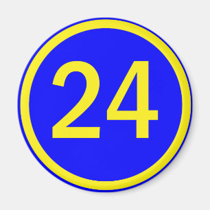 Aimant numéro 24 dans un cercle