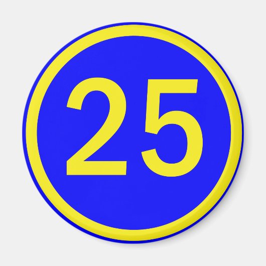 Aimant numéro 25 dans un cercle (Devant)