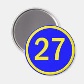 Aimant numéro 27 dans un cercle (Recto/Verso)