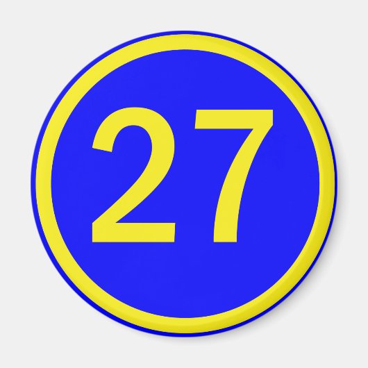 Aimant numéro 27 dans un cercle (Devant)