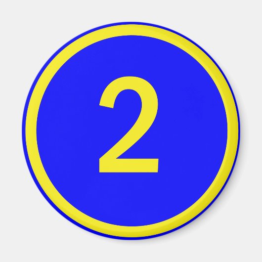 Aimant numéro 2 dans un cercle (Devant)