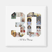 Aimant Numéro 30 Collage photo (Devant)