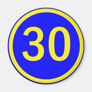 Aimant numéro 30 en cercle