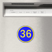 Aimant numéro 36 dans un cercle (In Situ (Lave-vaisselle))