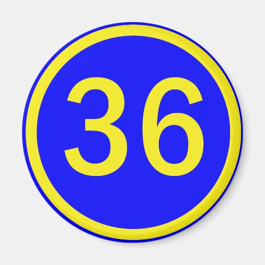 Aimant numéro 36 dans un cercle (Devant)