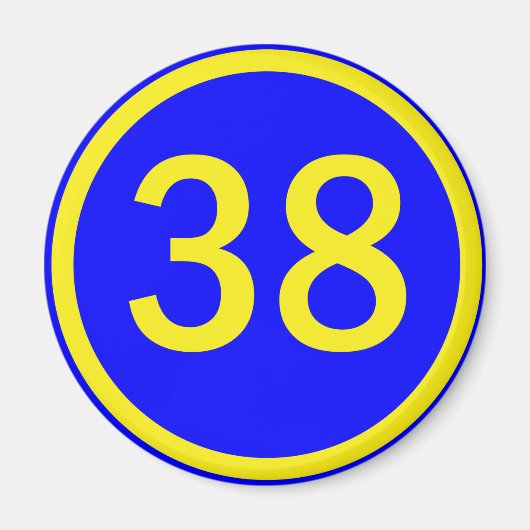 Aimant numéro 38 dans un cercle (Devant)