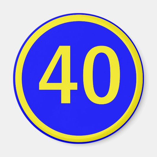 Aimant numéro 40 dans un cercle (Devant)