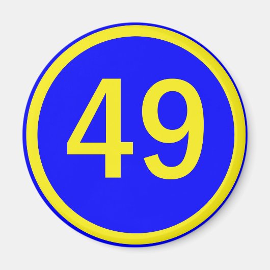 Aimant numéro, 49, dans un cercle (Devant)