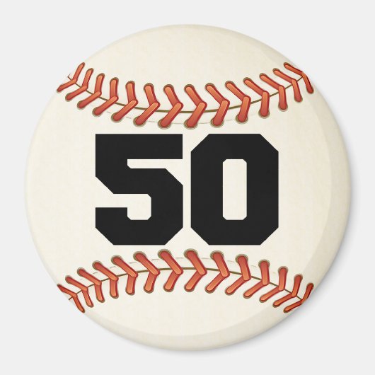 Aimant Numéro 50 Baseball (Devant)