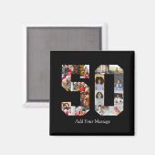 Aimant Numéro 50 Collage photo (Recto/Verso)