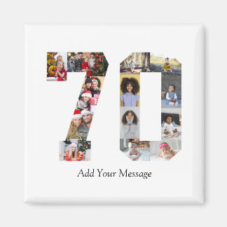 Aimant Numéro 70 - Collage photo