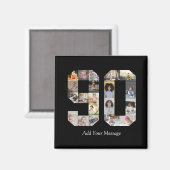 Aimant Numéro 90 - Collage photo (Recto/Verso)