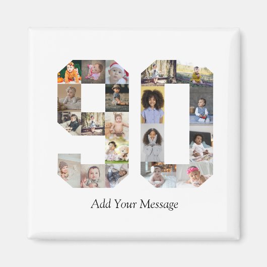 Aimant Numéro 90 - Collage photo (Devant)